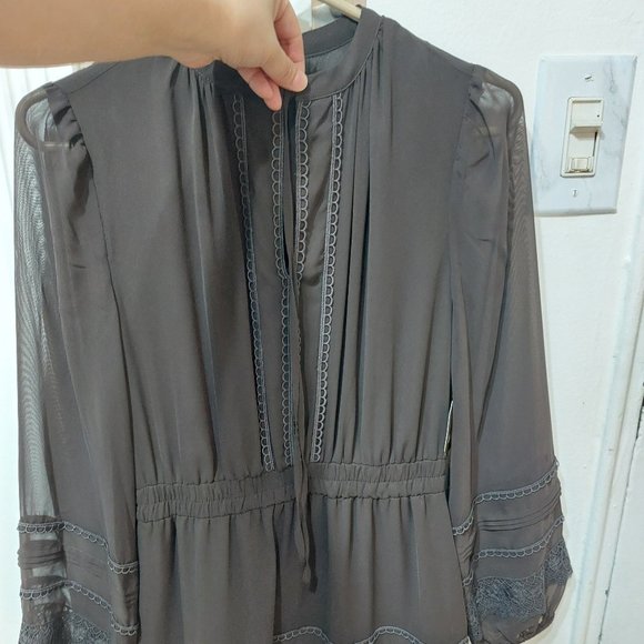 Ryegrass Color Chocolate Torte Long Sleeve Dress Dark Brown Size X Small - Picture 5 of 16